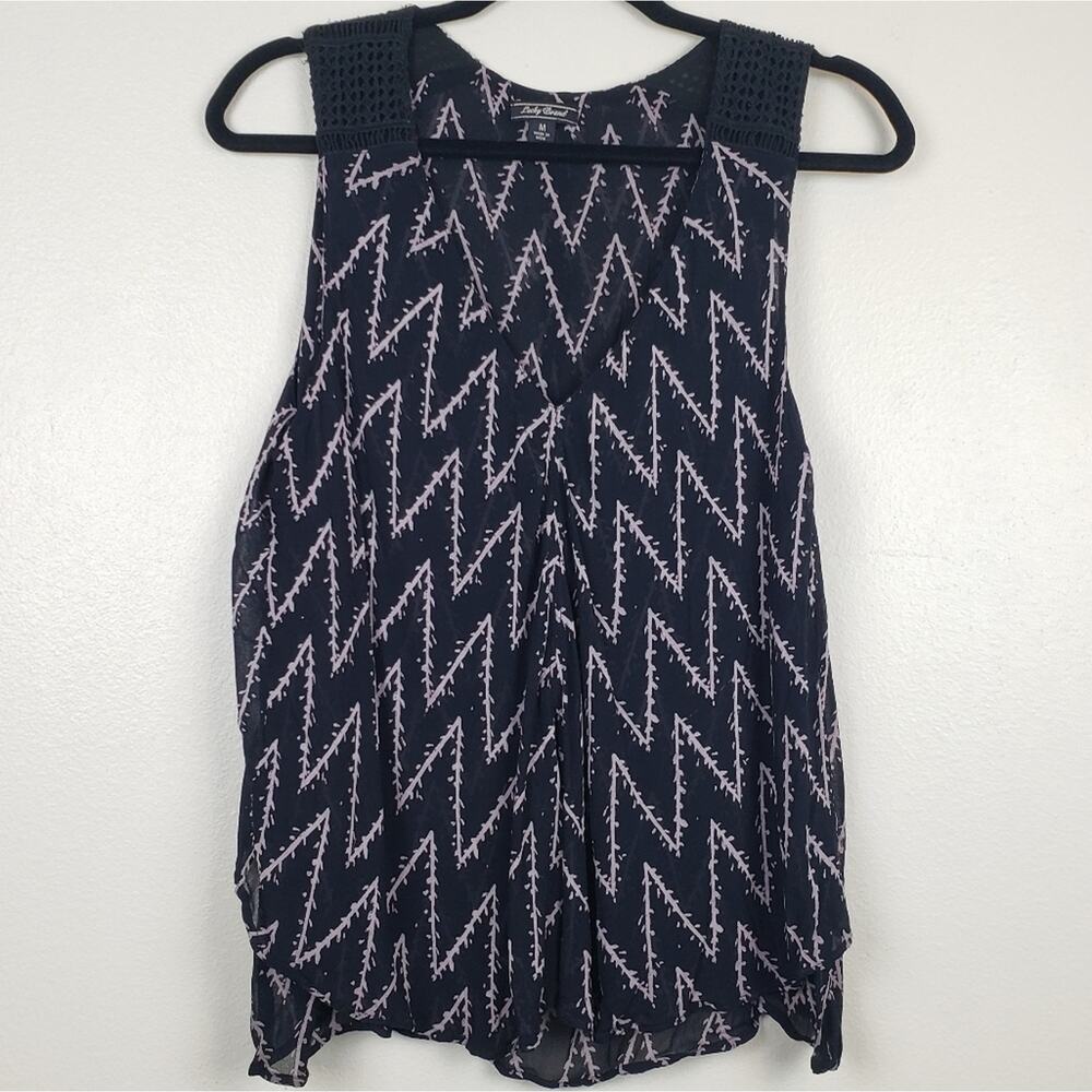 Lucky Brand |Chevron Print Sleeveless top, size Medium